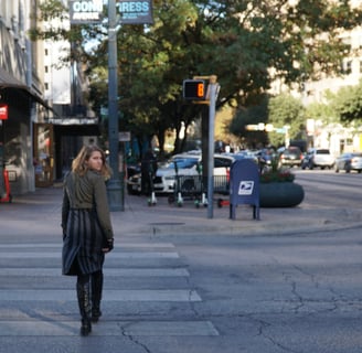 sharky, austin, crosswalk, boots, fashion, stef sharky schultz, stef schultz, coat, gloves, rockstar