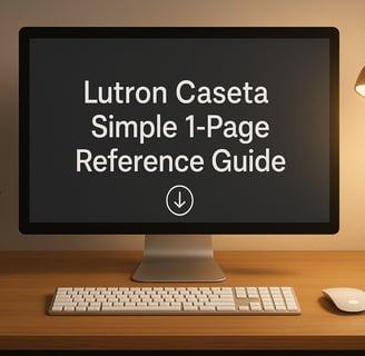 Lutron Caseta 1 Page Reference Guide
