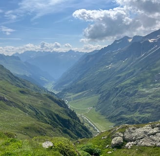 Looking down the Meiental from Sustlihütte