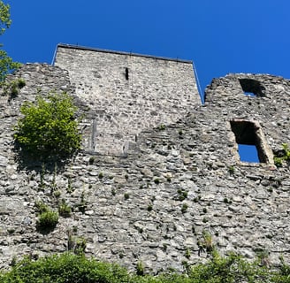 Tellenburg Castle oustide of Frutigen Switzerland