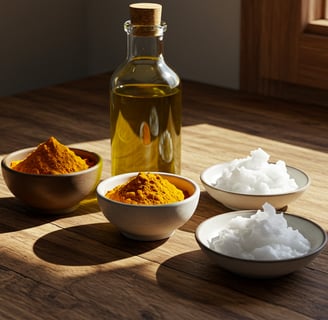 Jabón 100% Natural de Curcuma y Aceite de Olivo Antioxidante y Revitalizante