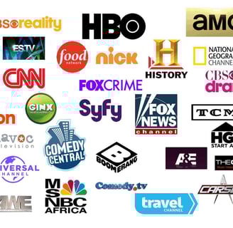 a variety of television channels and tv channels