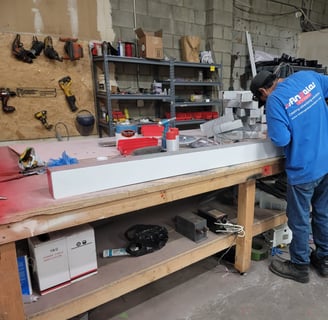 One of our employees working hard