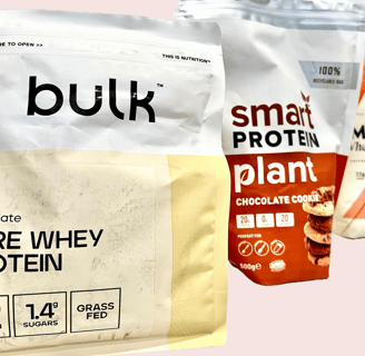A selection of protein powders