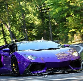 Purple Lamborghini Aventador