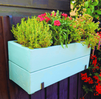 wooden planter for window sill made to size flower box made in UK