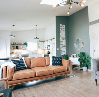 a living room with a couch and a couch