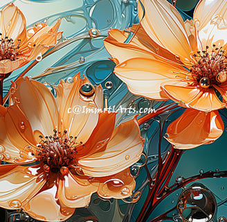 ImmrtlArts : Blossoming elegance abstract painting description