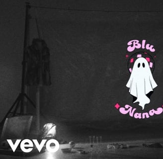 a ghost ghost with a ghost in the background