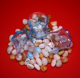 Blue Color Drinking Glass 