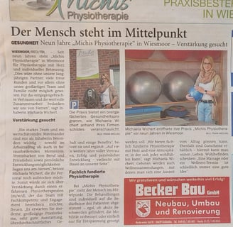 Zeitungsartikel im Sonntagsblatt