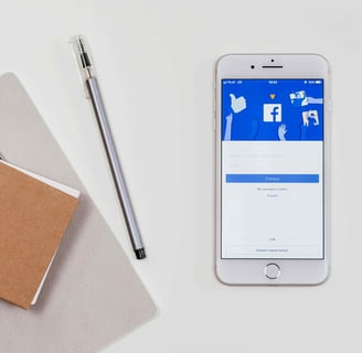 Facebook Login Screen on Smartphone