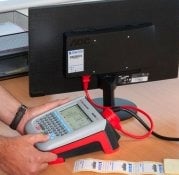 PAT machine connected to a monitor
