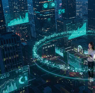 a futuristic image that represents financial investment