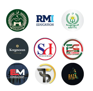 Logos of organizations associated with Farrukh Mehmood's digital marketing experience, including Wor