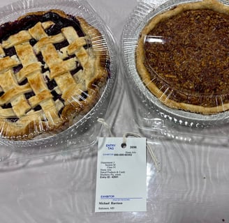 maryland state fair blueberry and pecan pie entries