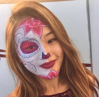 Caroline with a Sugar Skull Face Painting
