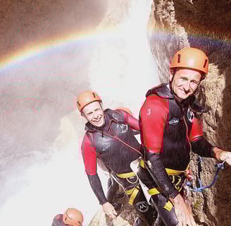 Arc en ciel au canyon de La Blache, en Ubaye, Ubaye-Serre-Ponçon