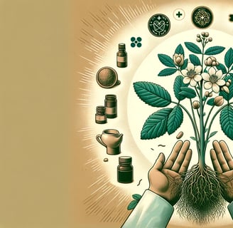 a person holding a plant with a plant in it