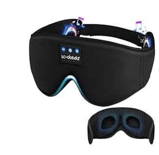 Sleep Headphones, Bluetooth Sleep Mask Sleeping Headphones Wireless Ice Silk Sleep Mask with Bluetoo