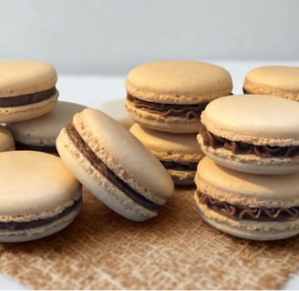 Delicious macarons filled with rich ganache in assorted flavors, beautifully crafted for gifting or special celebrations.
