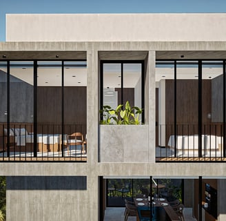 casa minimalista de concreto