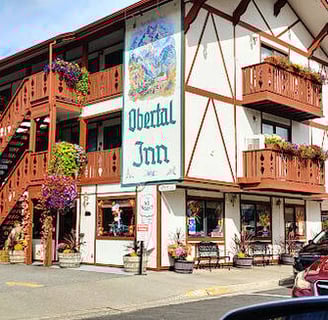 Leavenworth, WA - A hotel building built for the town's German/Bavarian theme