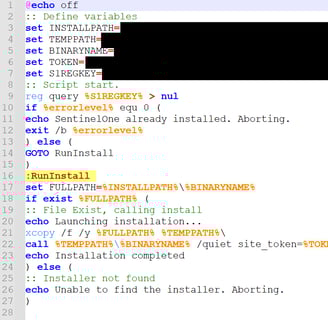 Voici une image du script, exécuter au démarrage des ordinateur