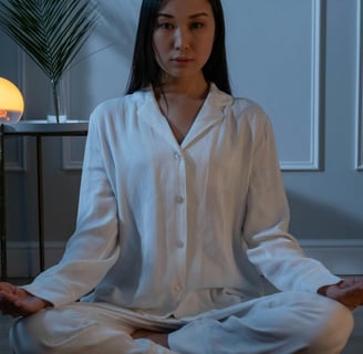 mulher meditando