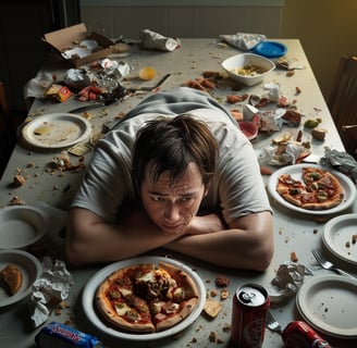 ilustrasi stress eating