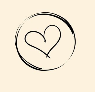 a heart shaped heart in a circle
