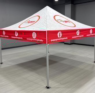 Custom canopy tent for branded event tent by Stitch & Thread Co. in San Antonio, TX