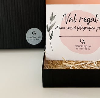 Val regal per sessió de fotos de Clàudia Ayuso Fotografia a Girona