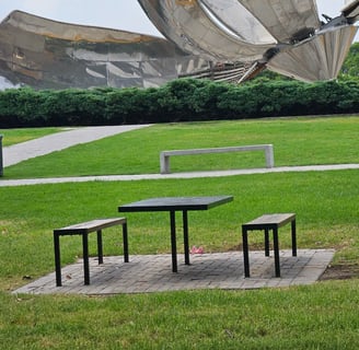 Foto tirada da Floralis Generica, em Buenos Aires