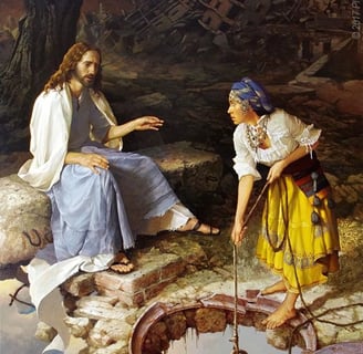 The woman surprised when Jesus initiated conversation with her