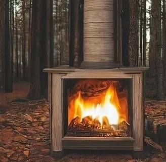 Chimenea de diseño ilusionista