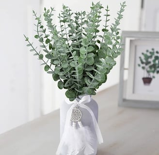 30 Ramas Eucalipto Artificial Hojas de Eucalipto Artificial Tallos Eucalipto Artificiales Eucalipto 