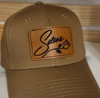 custom business leather patches for hats - san antonio, tx