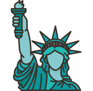 a statue of liberty graphic