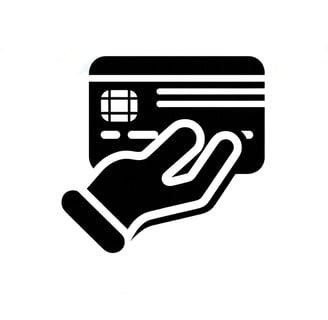 hand holding payment card