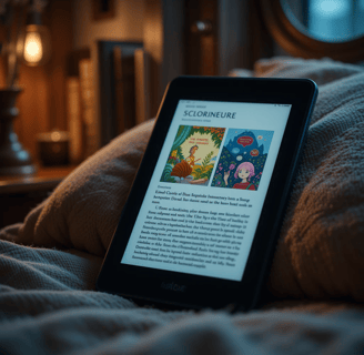 kindle colorsot sobre uma almofada