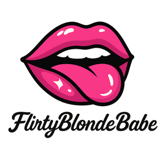 FlirtyBlondBabe Logo Flirty-Blonde-Babe pink lips and tongue