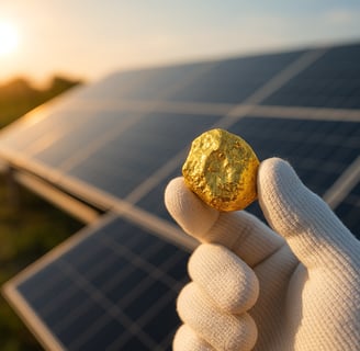 a person holding a piece of gold foil foil