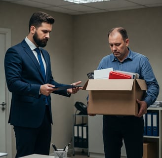 un lavoratore viene licenziato