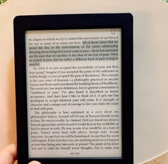 A quote on living in the present from the "Book of Moods"