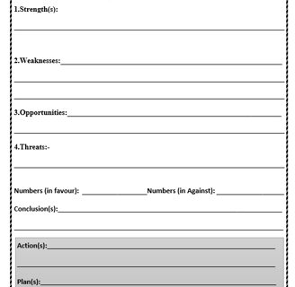 Decision making Diary Page