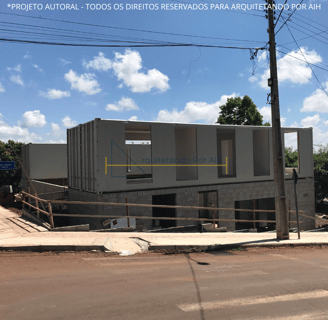 laboratório container sustentável, imagem da etapa construtiva, container colocados
