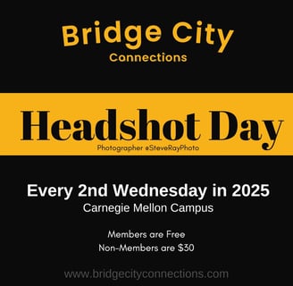 Professionals receiving high-quality headshots during Bridge City Connections’ Headshot Day, enhanci