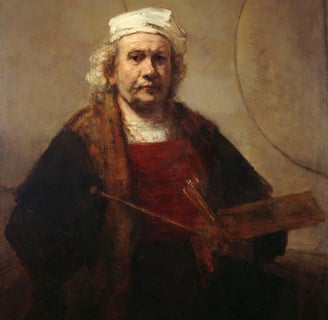 Self-Portrait with Two Circles, Rembrandt, c. 1665–1669, Kenwood House, London