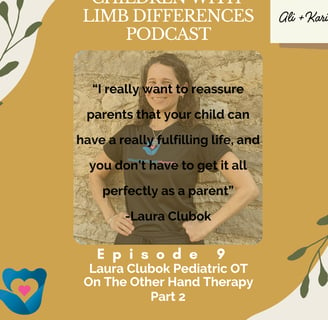 Image of Laura Clubok occupational therapist with On the Other Hand Therapy with text overlay